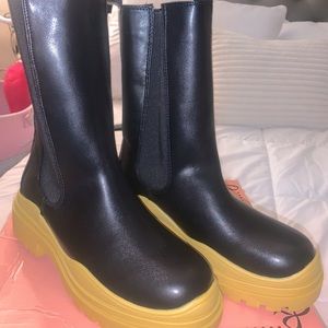 Black/Yellow Boots